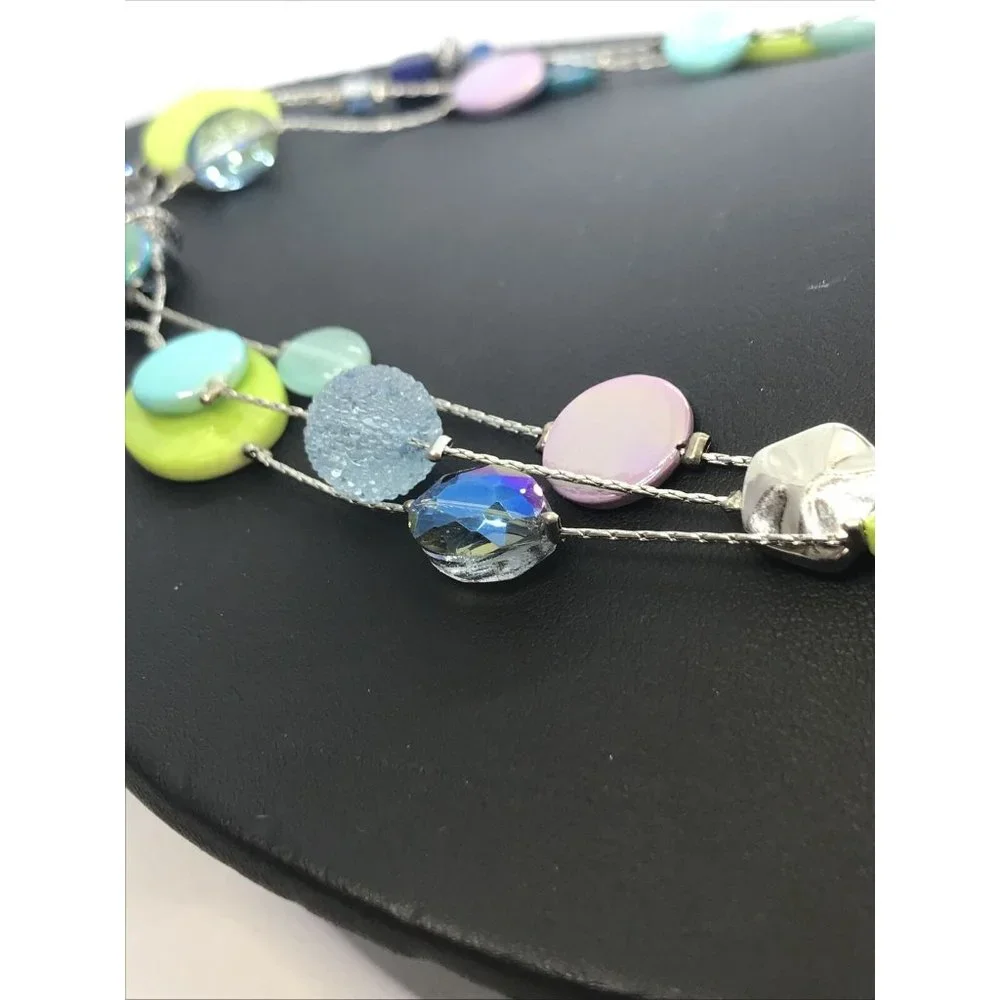 AB CRYSTALS GREEN PURPLE BLUE 18